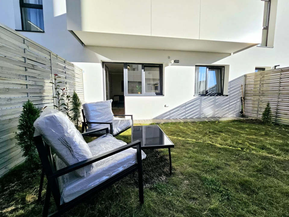 Bloc NOU|Apartament nou| Gradina 31 mp| mobilat si utilat