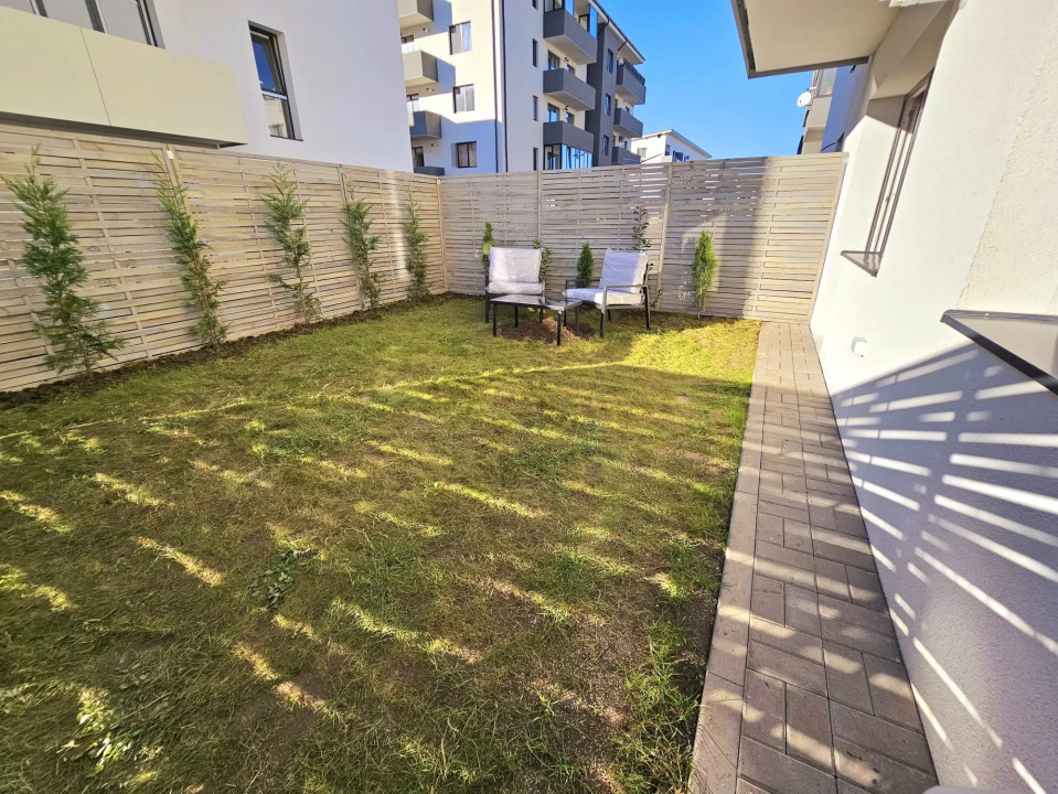 Bloc NOU|Apartament nou| Gradina 31 mp| mobilat si utilat