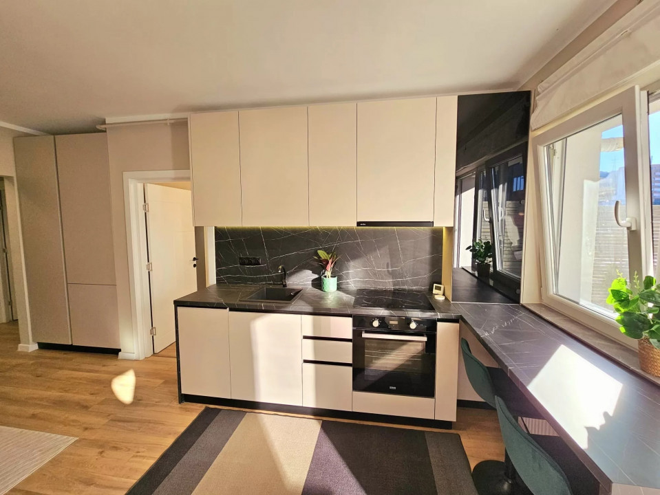 Bloc NOU|Apartament nou| Gradina 31 mp| mobilat si utilat