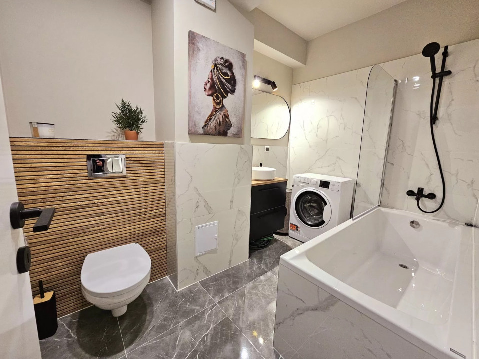 Bloc NOU|Apartament nou| Gradina 31 mp| mobilat si utilat