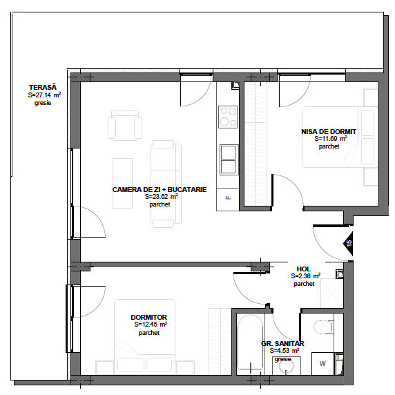 Apartamente noi finisate, cu 1-3 camere, Floresti, Cluj