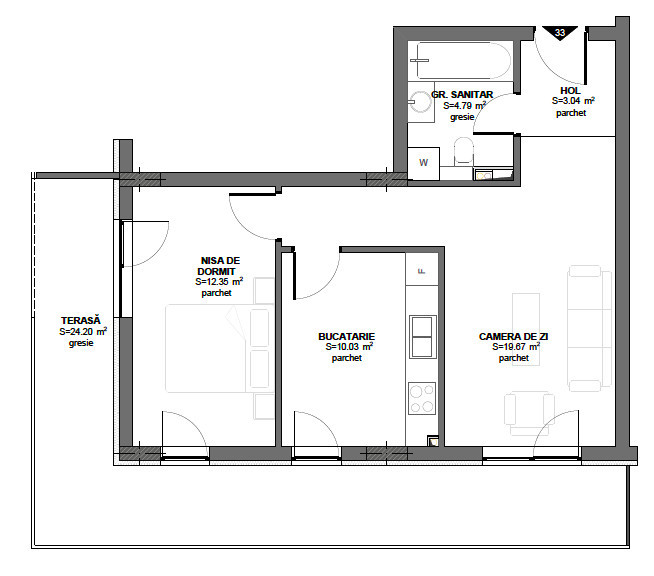 Apartamente noi finisate, cu 1-3 camere, Floresti, Cluj