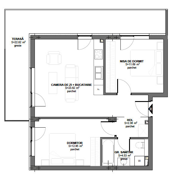 Apartamente noi finisate, cu 1-3 camere, Floresti, Cluj